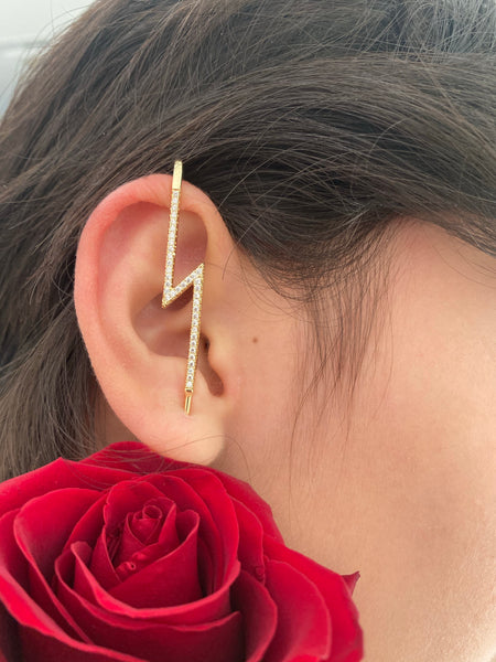Lightning ear cuff