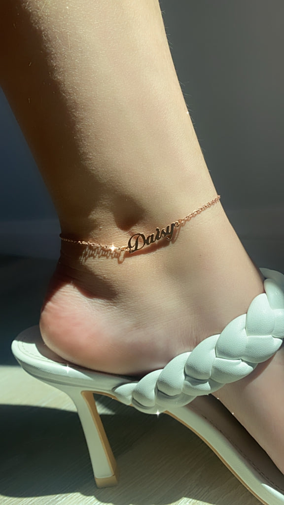 Customied Name Anklet Personalized Stainless Steel Jewelry Customized Ankle  Bracelet On The Leg Jewelry Female Foot Chain Gift - AliExpress