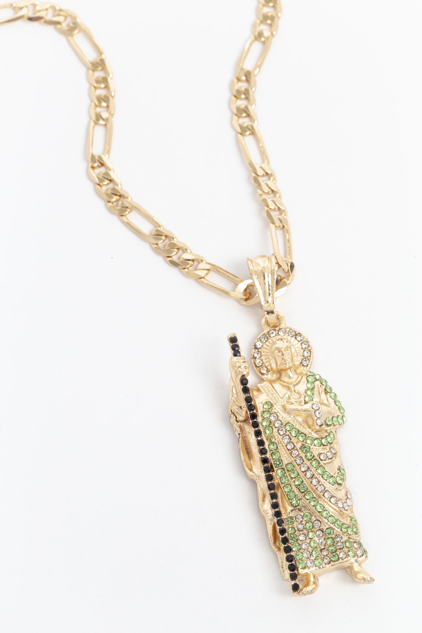Girls Green Rhinestone San Judas