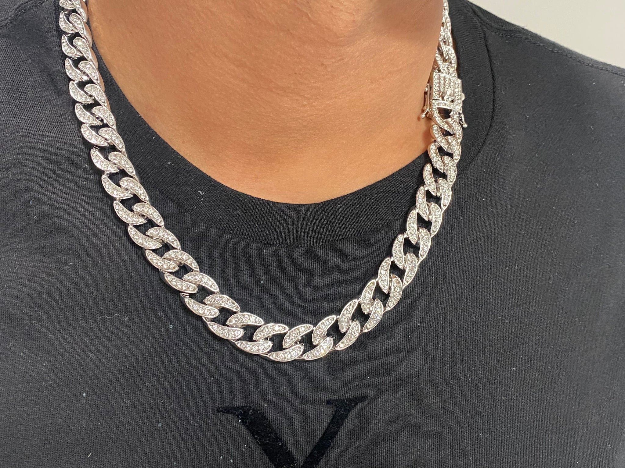 Silver Cuban link chain