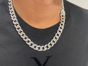 Silver Cuban link chain