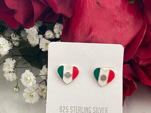 Real silver Mexico studs