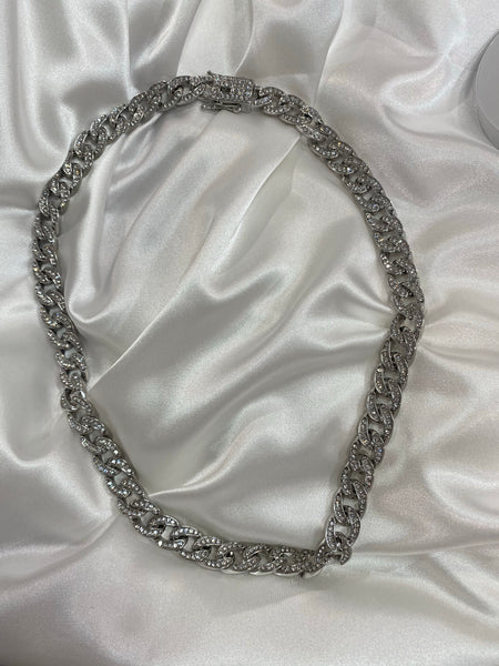 Silver Cuban link chain