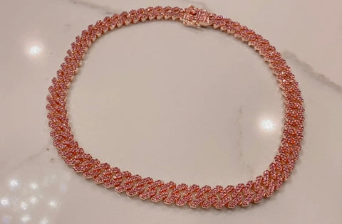 Rose Cuban Link Chain