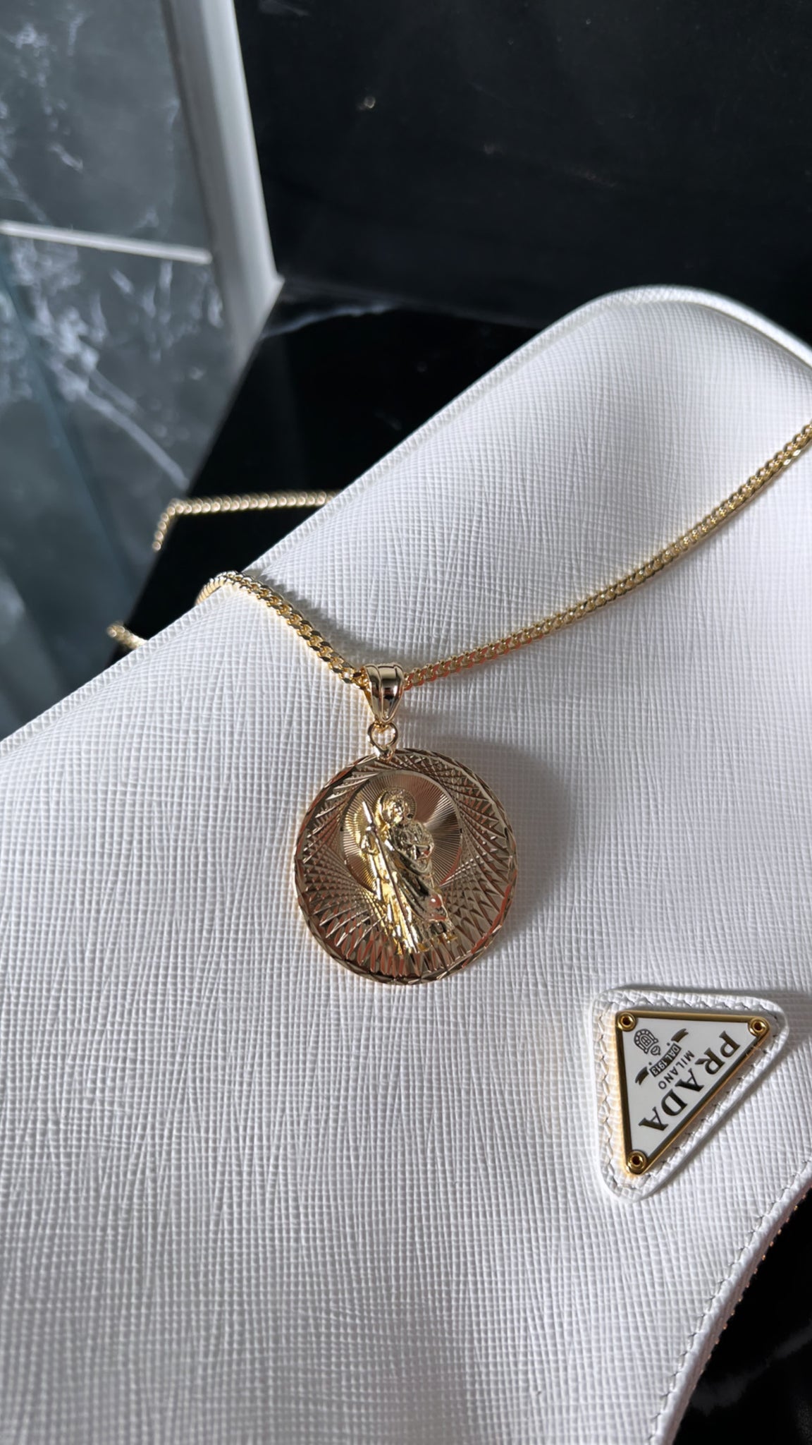 San Judas circle necklace