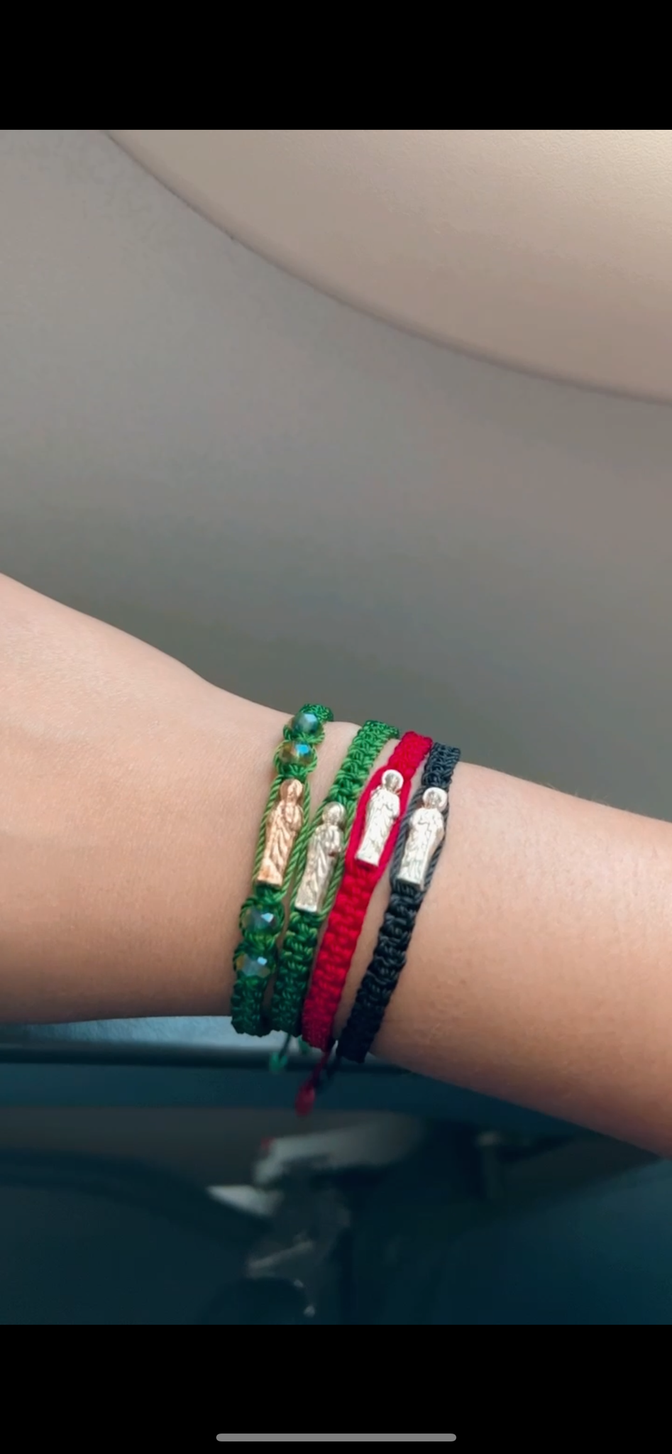 Threaded San Judas bracelet