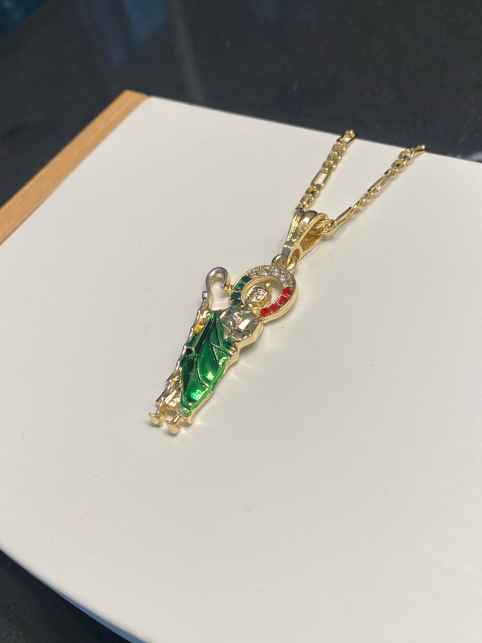 San Judas With Multi Color Gems