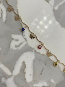 Mini ojo butterfly anklet