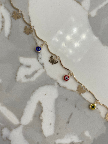 Mini ojo butterfly anklet