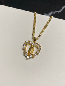 Mary Heart Necklace