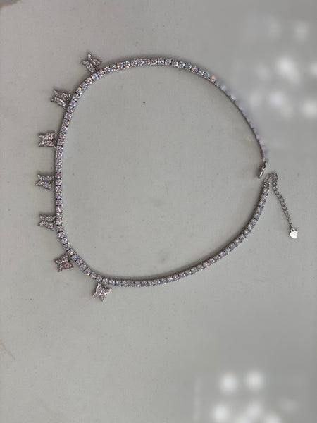 Butterfly diamond necklace