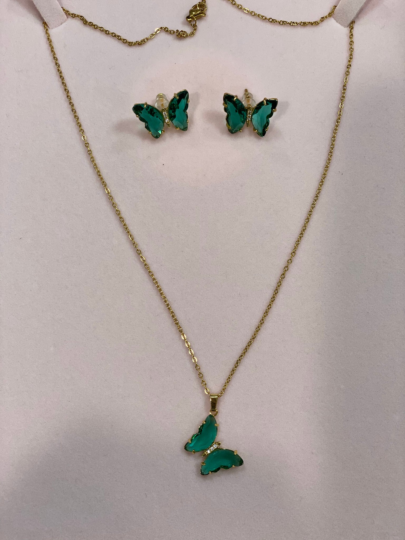 Butterfly Set Emerald Green