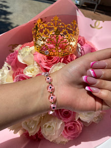 Pink ojo bracelet