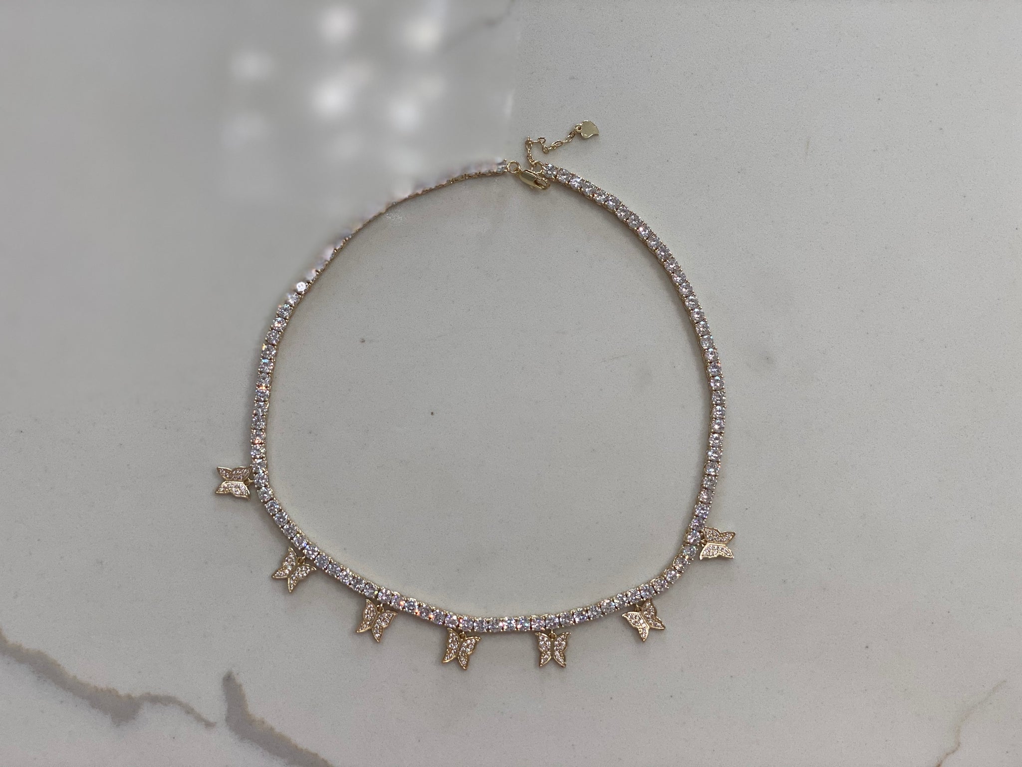 Butterfly diamond necklace
