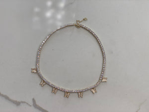Butterfly diamond necklace